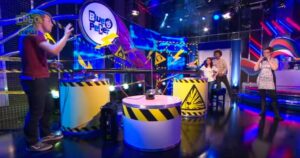 Blue peter glass smash